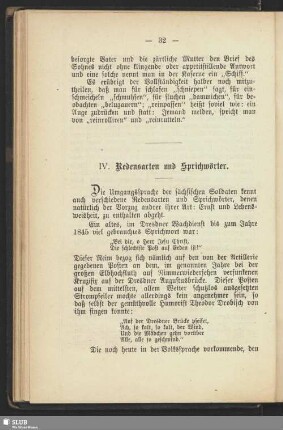 IV. Redensarten und Sprichwörter