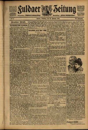 Zweite Ausgabe vom Dienstag, den 20. Februar 1906.
