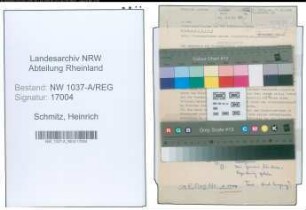 Entnazifizierung Heinrich Schmitz , geb. 00.00.0000 ()