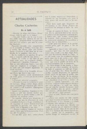 Charlas cocheriles : El el Café - Actualidades
