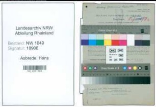 Entnazifizierung Hans Asbrede , geb. 27.11.1897 (Direktor)