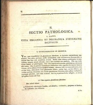 I. Capvt. Vitia Organica Et Mechanica Systematis Salivalis.
