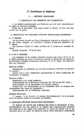39-40, 5. Certificats et Diplômes