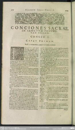 Conciones Sacrae, In Sanctum Prophetam Joelem