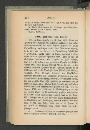 242. Behrens (Karl Heinrich).