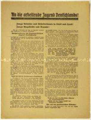 Aufruf der Reichskonferenz der Kommunistischen Jugend Deutschlands zur Revolution