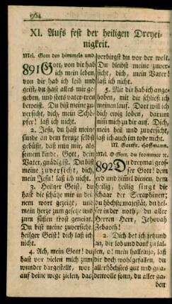 XI. Aufs fest der heiligen Dreyeinigkeit