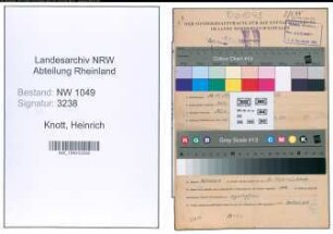 Entnazifizierung Heinrich Knott , geb. 10.11.1902 (Arbeiter)