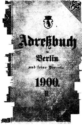 Adressbuch für Berlin und seine Vororte 1900