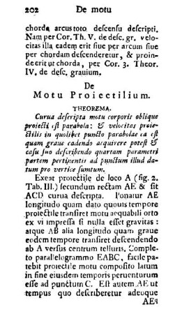 De Motu Proiectilium.