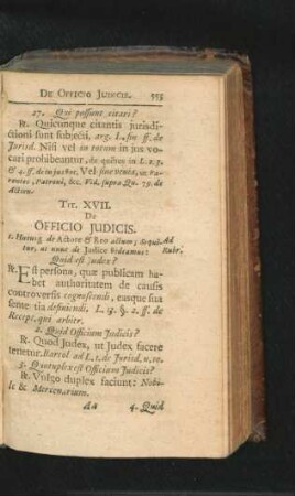 Tit. XVII. De Officio Iudicis.