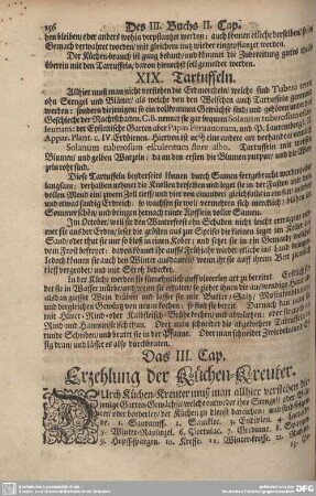 Das III. Cap. Erzehlung der Küchen-Kreuter.