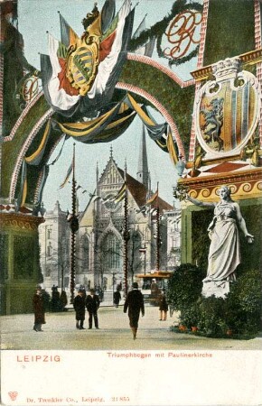 Leipzig: Triumphbogen mit Paulinerkirche