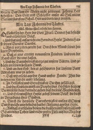 Am Tage Johannis des Täufers.