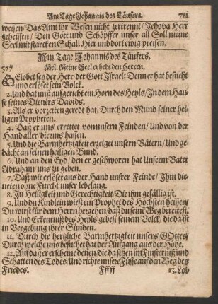 Am Tage Johannis des Täufers.