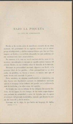 Bajo la piqueta : La casa de Sobremonte
