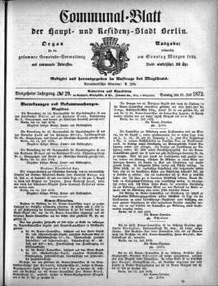 1872,29: No. 29, 21. Juli 1872