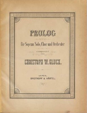 Prolog : für Sopran-Solo, Chor und Orchester