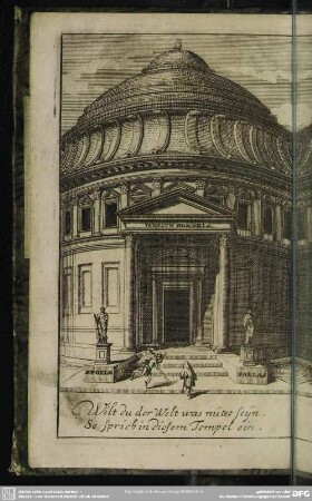 Wilt du der Welt was nütze seyn, So sprich in diesem Tempel ein