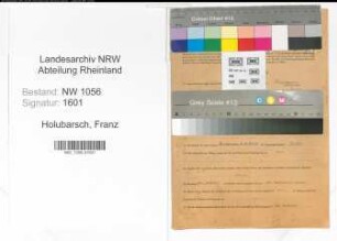 Entnazifizierung Franz Holubarsch , geb. 22.11.1908 (Tischler)
