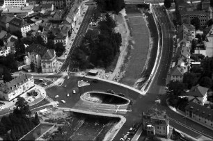 Freiburg: Kronenbrücke und Dreisam