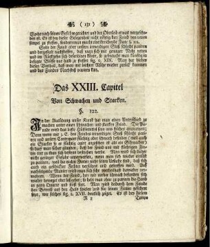 Das XXIII. Capitel. Von Schwachen und Starken.