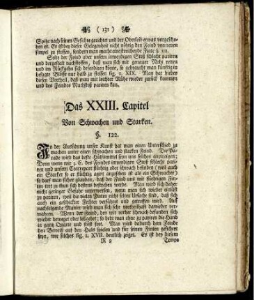 Das XXIII. Capitel. Von Schwachen und Starken.