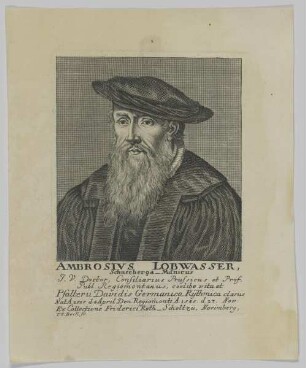 Bildnis des Ambrosius Lobwasser