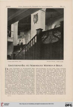 Erweiterungs-Bau des Warenhauses Wertheim in Berlin