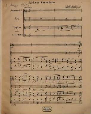 Marien-Lieder : für eine oder mehrere Stimmen mit Clavier- oder Orgelbegleitung. 4
