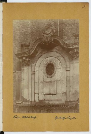 Nikolaikirche, Berlin: Detail (aus: Skizzen- und Fotoalbum 12)