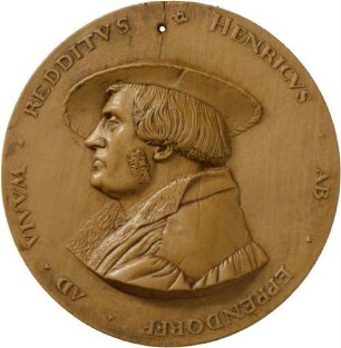 Medaillenmodell mit dem Porträt Heinrich von Eppendorfs (1496-1551?), Christoph Weiditz (1498-1559), 1530