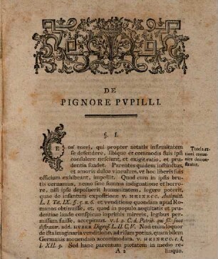 Diss. inaug. de pignore pupilli