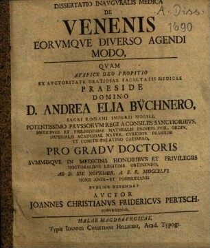 De venenis eorumque diverso agendi modo