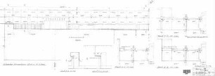 Pforzheim Hbf: Bahnsteigdach Gleis 1 / 1.BA - Untersicht und Querschnitte Überdachung