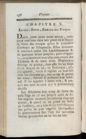 Chapitre X. Levées, Revue, Exercice des Troupes.