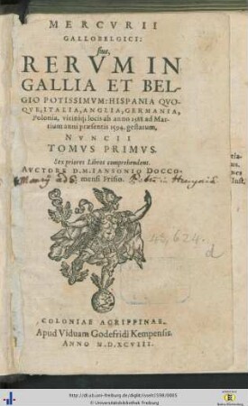 ... ab anno 1588 usque ad Martium anni praesentis 1594 ...
