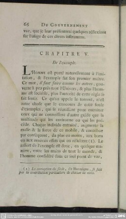 Chapitre V. De l'exemple