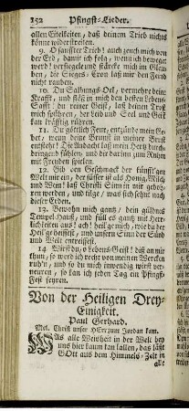 Von der Heiligen Drey-Einigkeit.