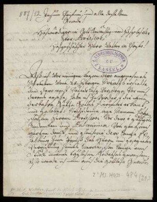 Brief von Heinrich Andreas Walther an August Hermann Francke