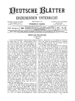 Beruf und Berufswahl : (Schluss)