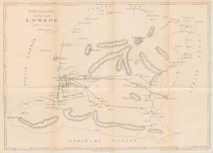 Schetskaart van het eiland Lombok