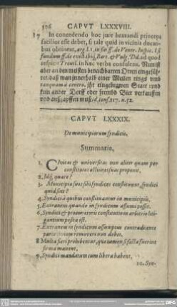 Caput LXXXIX. De municipiorum syndicis