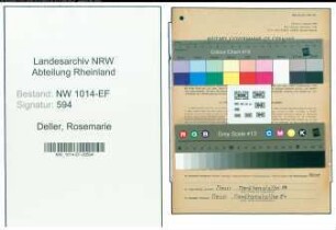Entnazifizierung Rosemarie Deller , geb. 01.11.1921 (Referendarin)