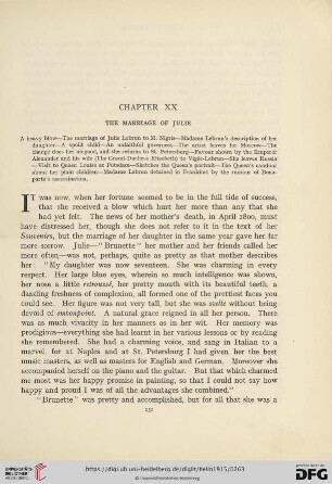 Chapter XX: The marriage of Julie