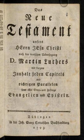 1-260, Die Buecher des Neuen Testaments