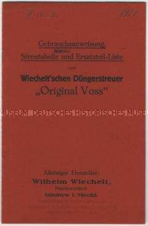 Bedienungsanleitung für Düngerstreuer