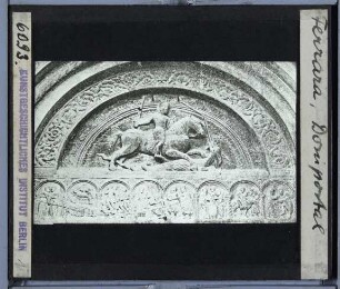 Ferrara, San Giorgio Kathedrale : Tympanon des Hauptportals