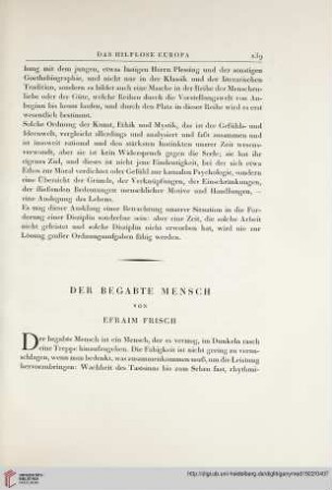 Der begabte Mensch
