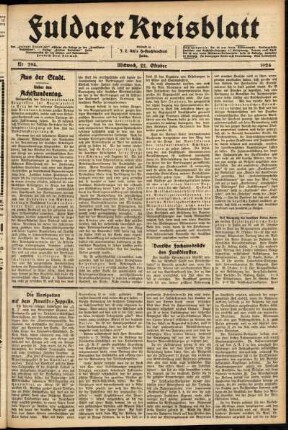 Ausgabe vom Mittwoch, den 22. Oktober 1924.
